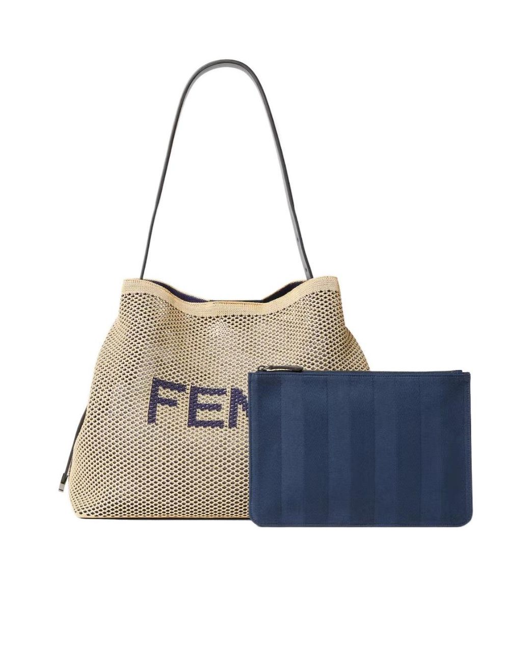 Fendi Natural Logo Printed Soft Large Hobo Bag for men
