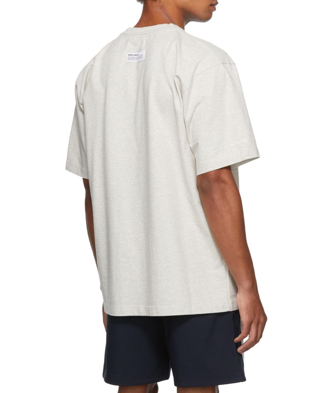 Heron Preston White Censored Cotton T-Shirt for men