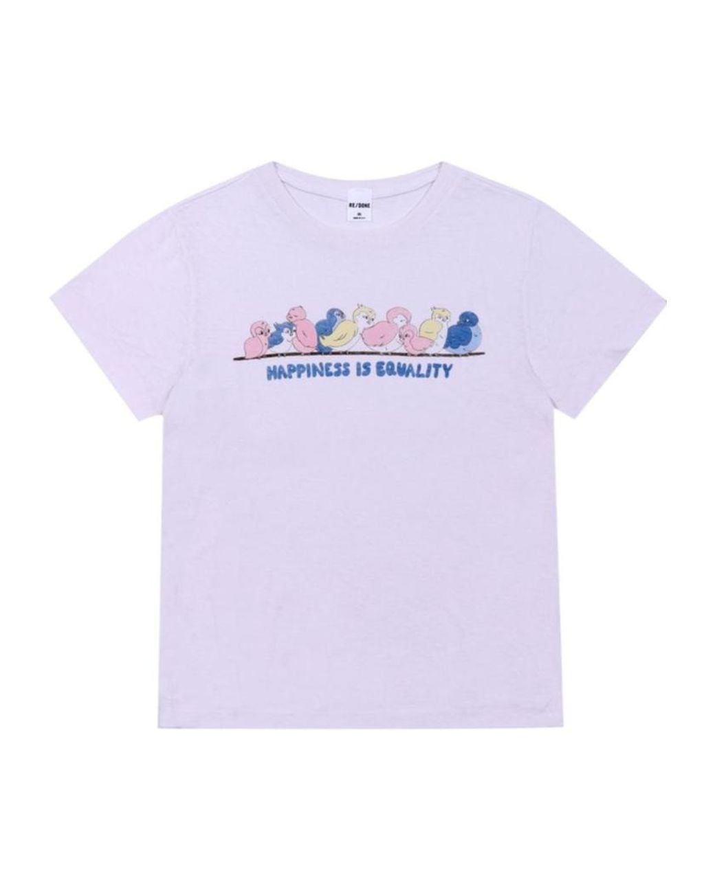 Re/done Purple Printed Short-Sleeved T-Shirt