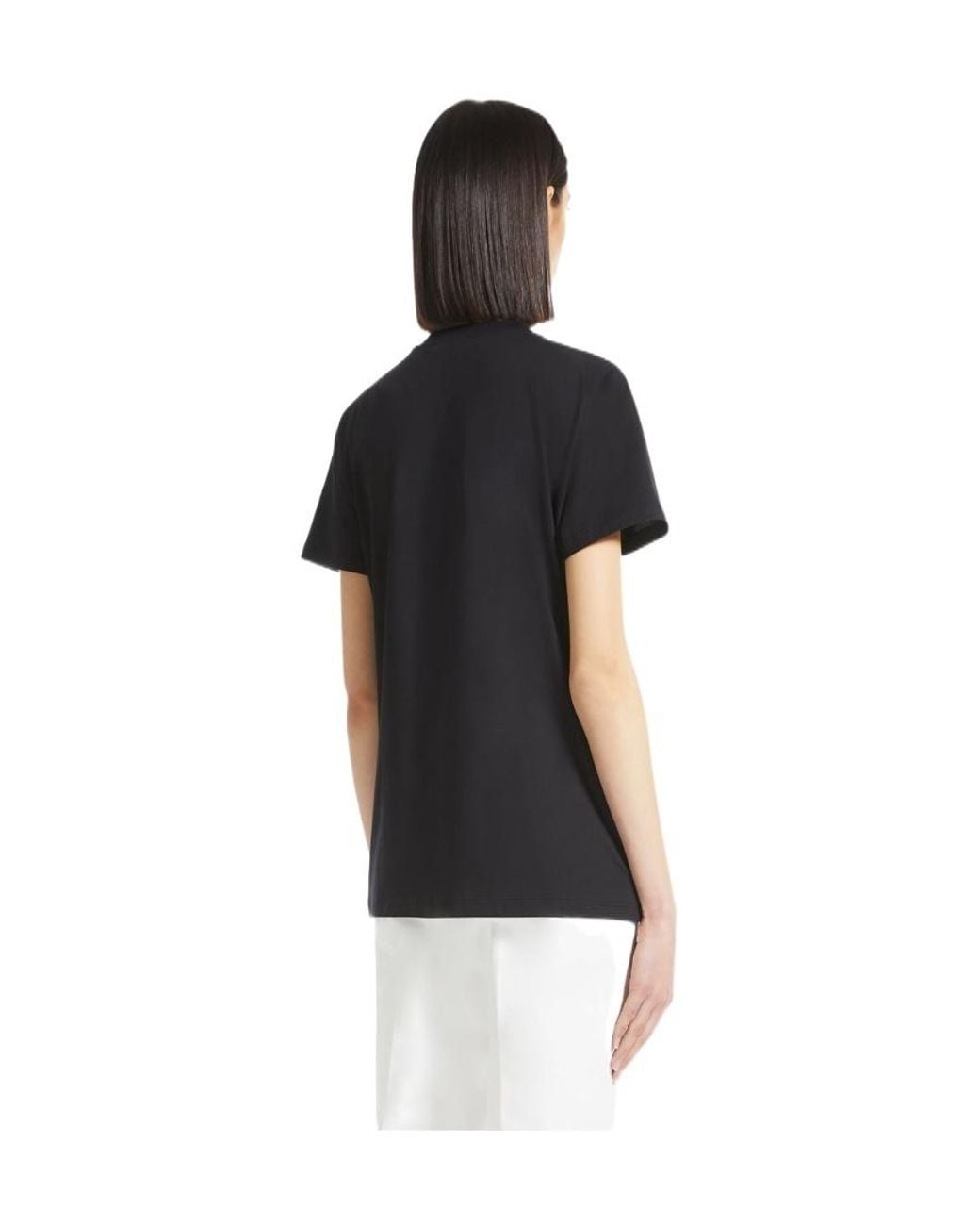 Max Mara Black Slogan-Print T-Shirt