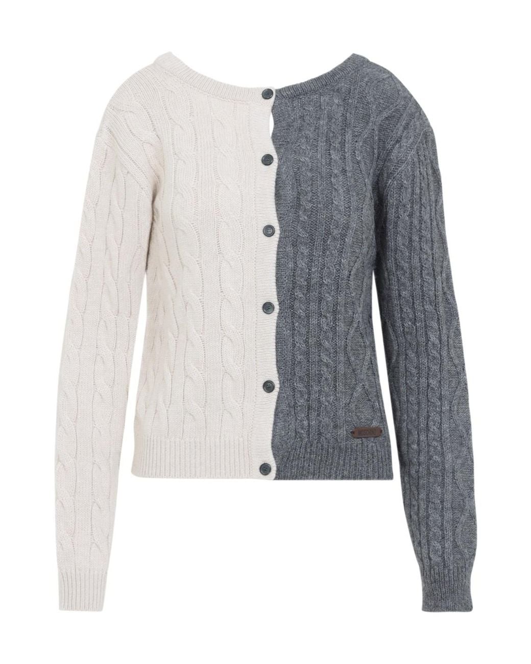 Moschino Blue Two-Toned Button-Up Cardigan