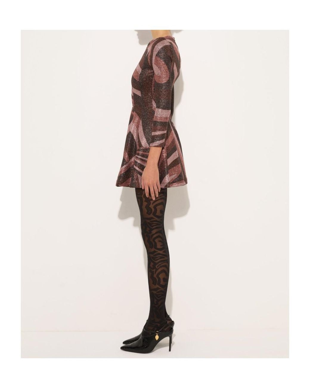 Emilio Pucci Brown Pucci Iride Print Lurex Jersey Dress