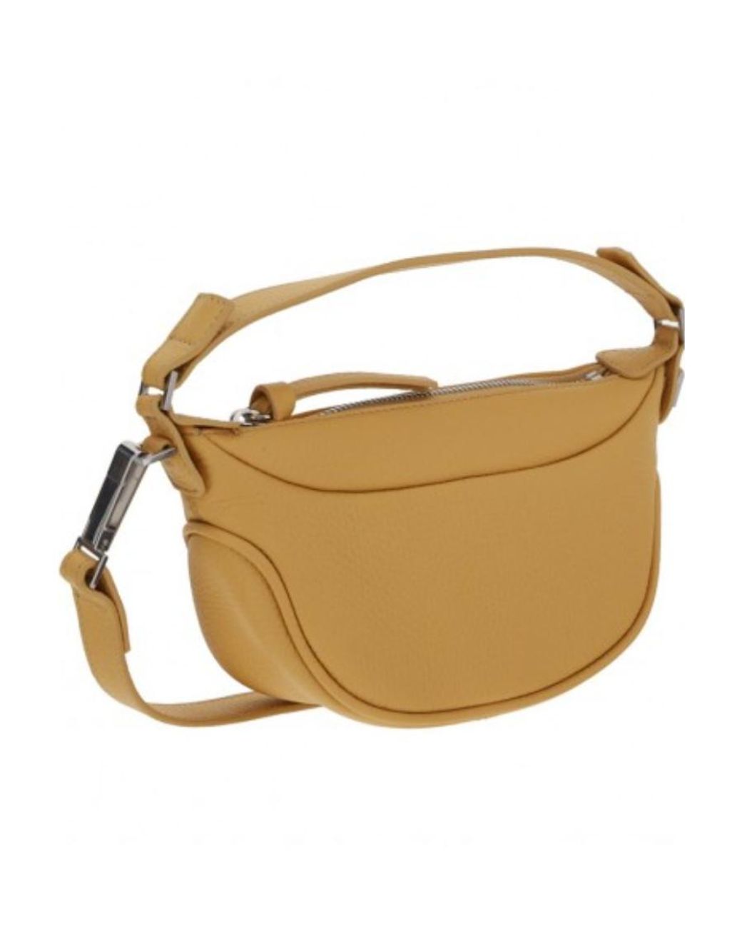 By Far Natural Top Zip Shoulder Bag