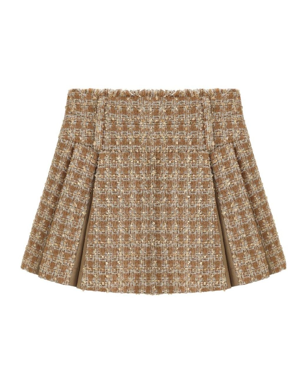 Marissa Chiara Natural Plaid Skirt