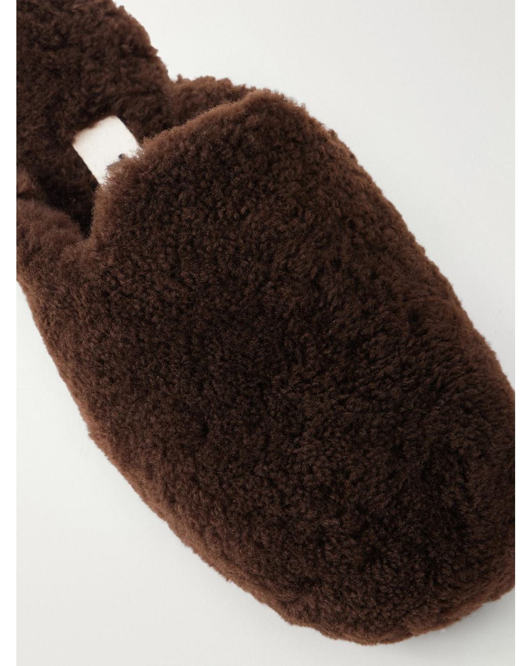Tekla Brown Shearling Slippers