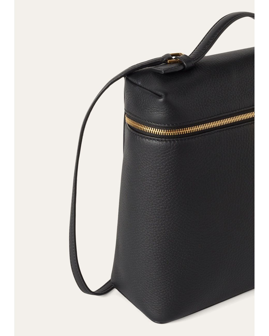 Loro Piana Black Extra Pocket L23.5 Backpack