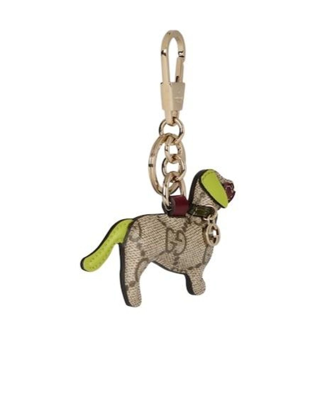 Gucci Metallic Dog-Shaped Bag Charm