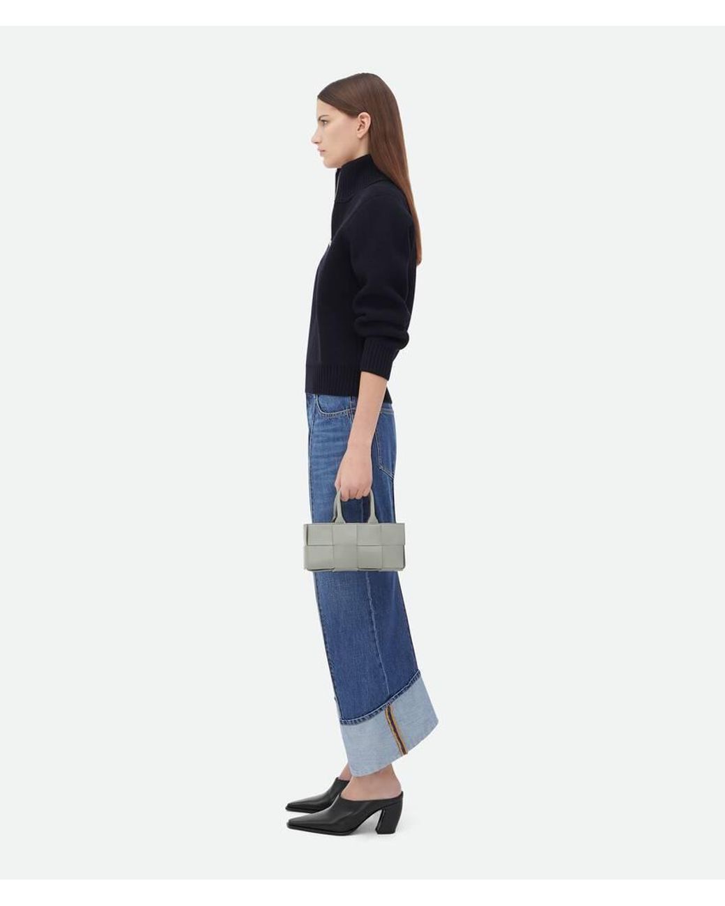 Bottega Veneta Gray Mini East-West Arco Tote Bag