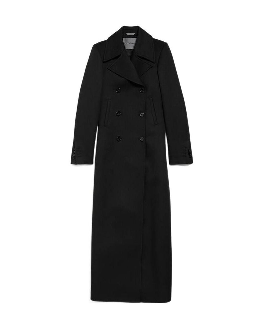 Balenciaga Black Long Trench Coat
