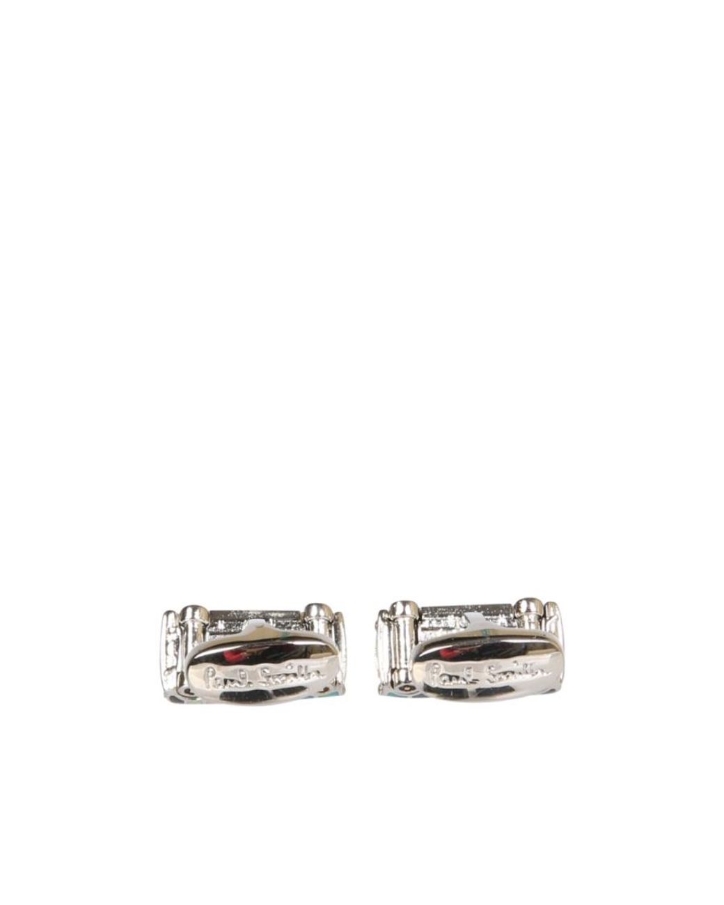 Paul Smith White Artist Stripe Mini Cufflinks for men