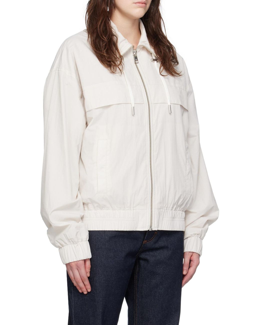 AMI Natural Zip-Up Lightweight Jacket for men