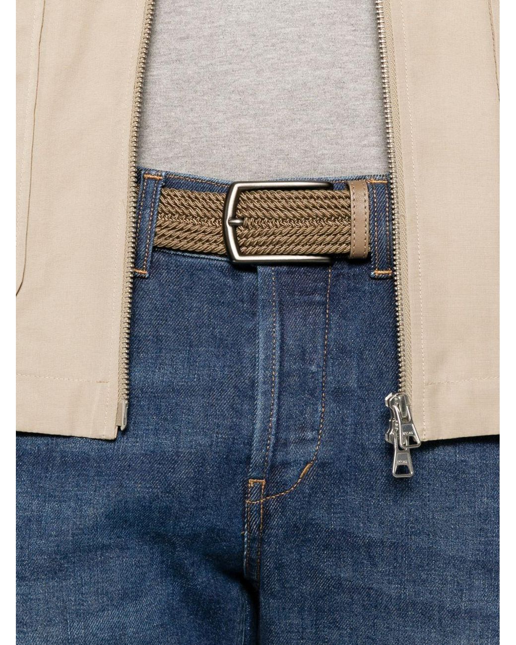 Dondup Blue Faded-Detail Denim Trousers for men