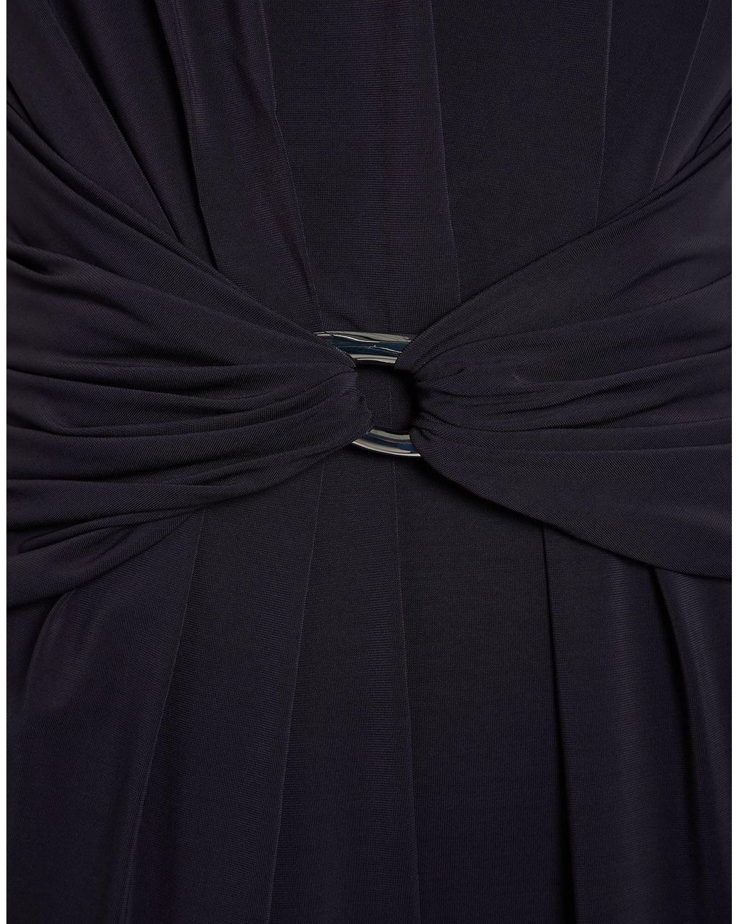 Max Mara Blue Solid-Color Strapless Tube Top Jumpsuit