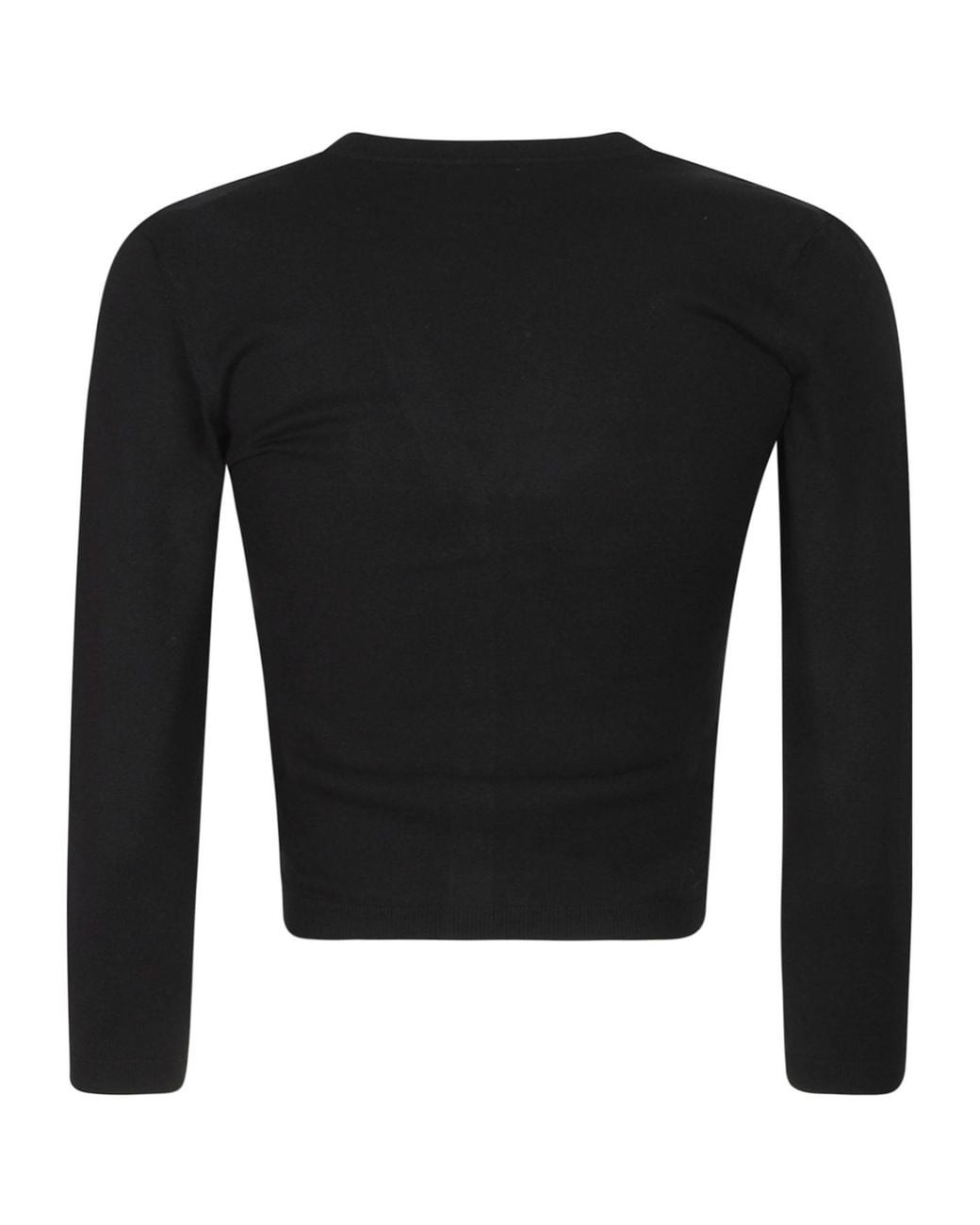 Elisabetta Franchi Black Bustier-Style V-Neck Cardigan