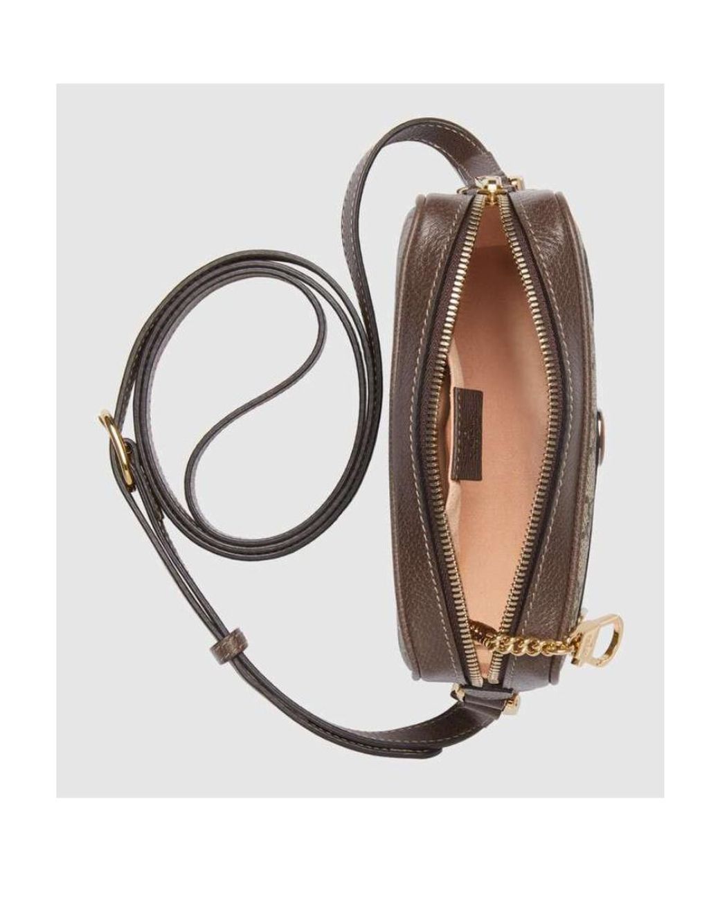 Gucci Brown Ophidia Gg Supreme Mini Bag