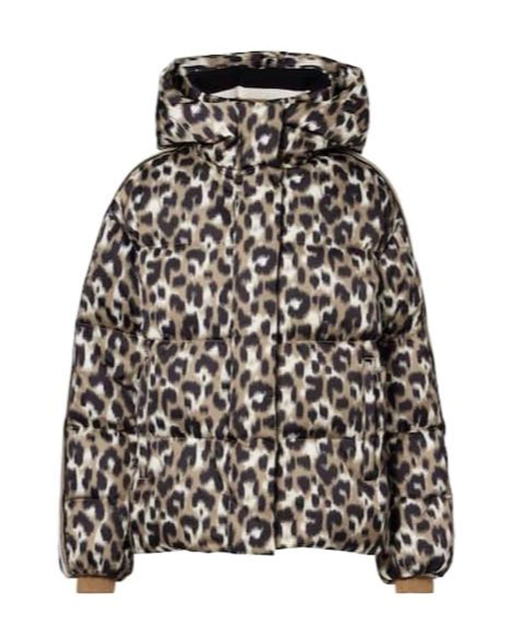 Fusalp Black Ada Leopard-Print Down Ski Jacket