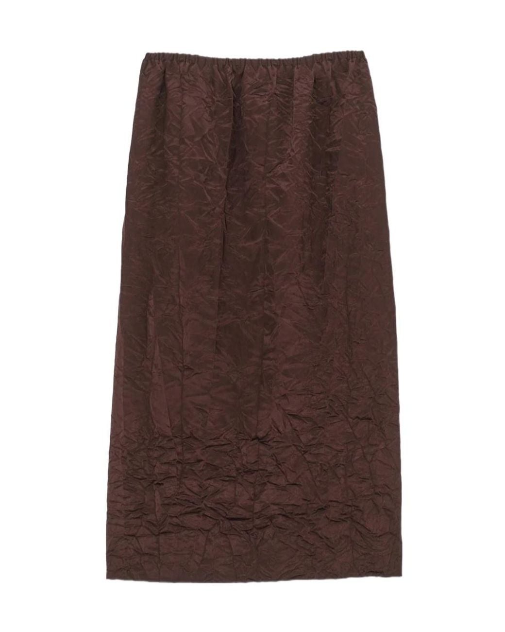 Carven Brown Pull-On Skirt