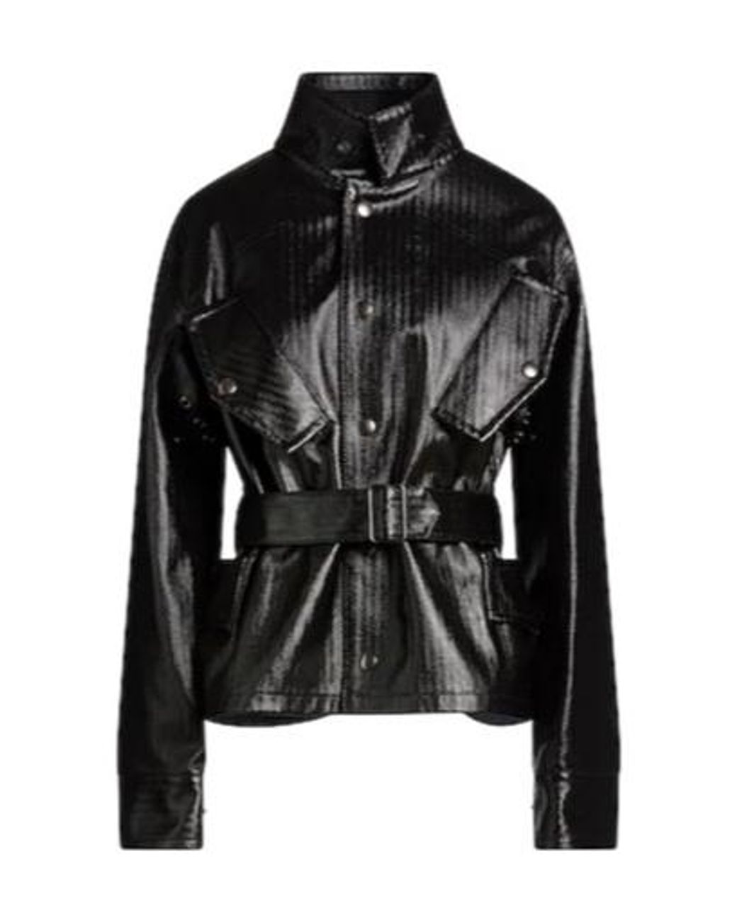 Maison Margiela Black Jacket Cotton, Polyurethane