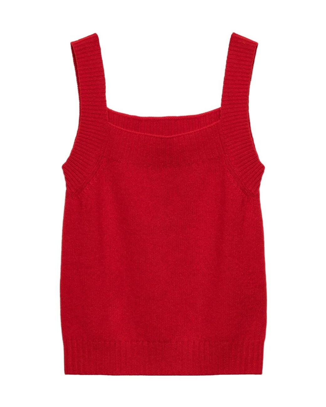 Prada Red Shetland Wool Tank Top for men