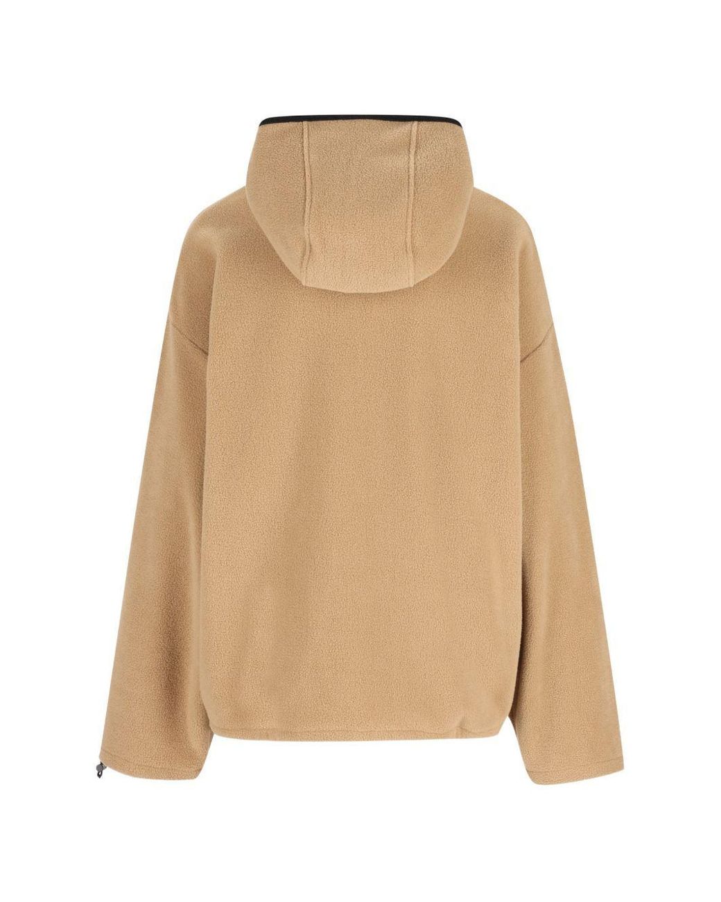 Miu Miu Natural Cotton Fleece Zipper Hoodie