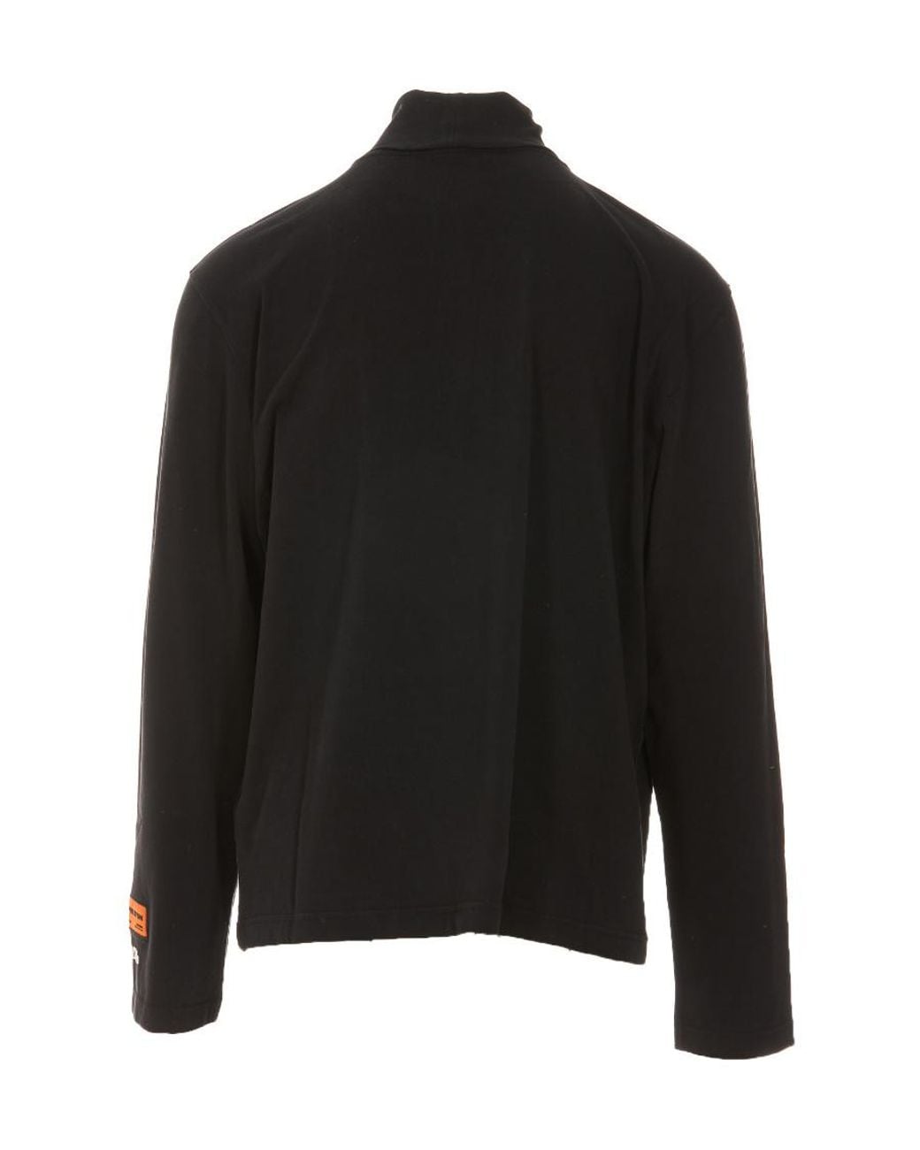 Heron Preston Black Logo Embroidered Turtleneck Pullover for men