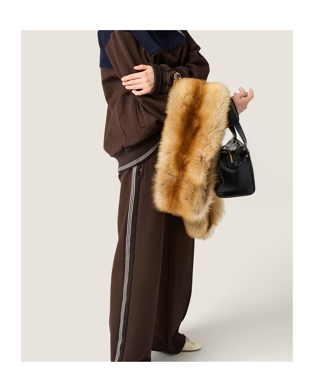 Miu Miu Brown Straight-Leg Trousers