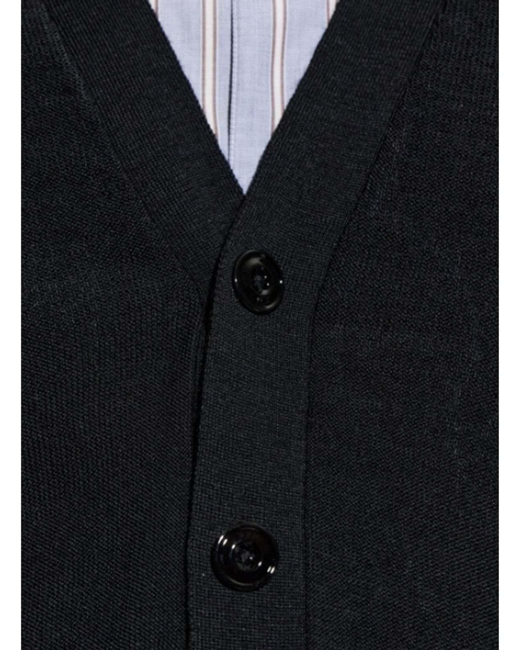 Lemaire Blue Relaxed V-Neck Cardigan