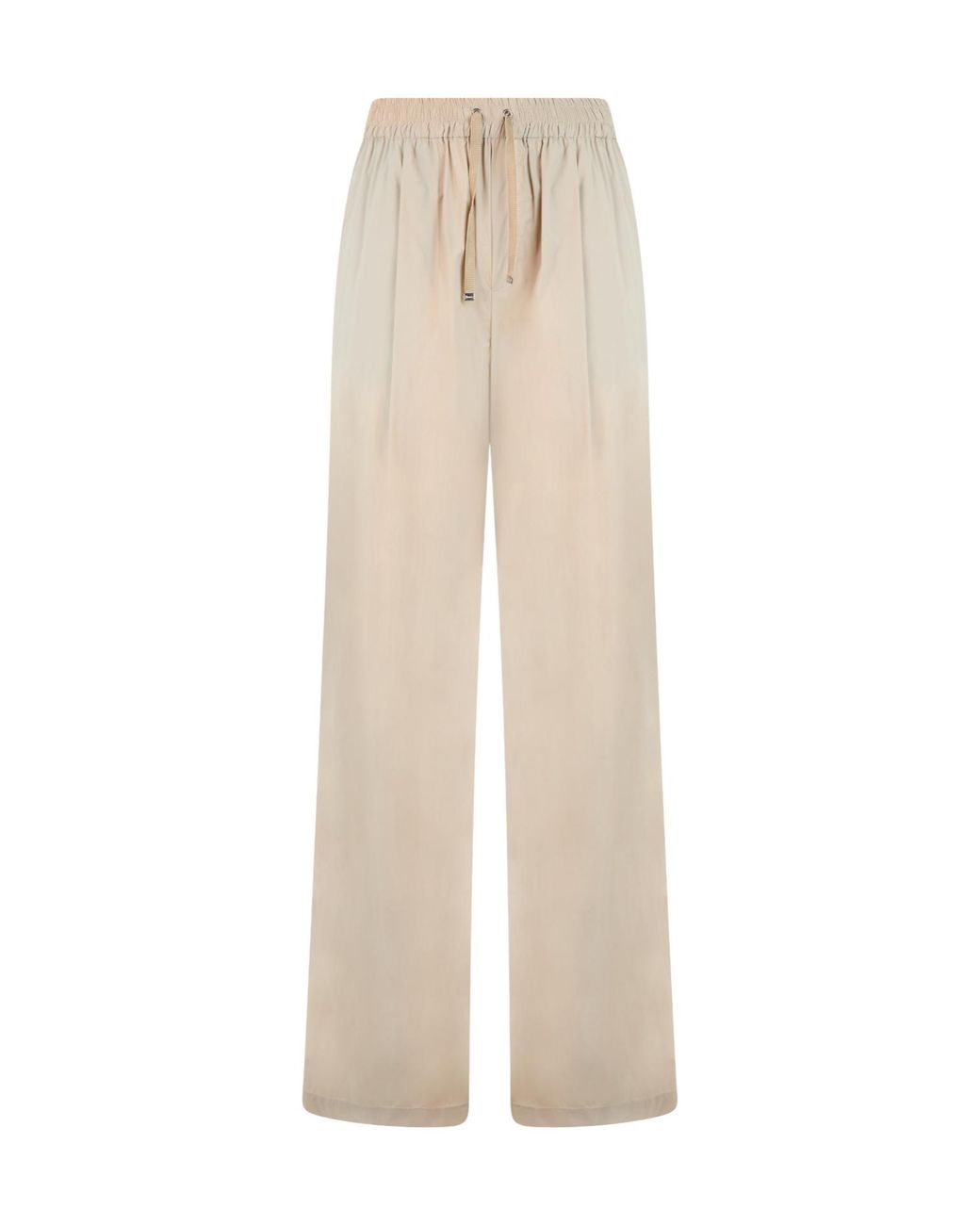 Herno White Casual Trousers With An Adjustable Waistband