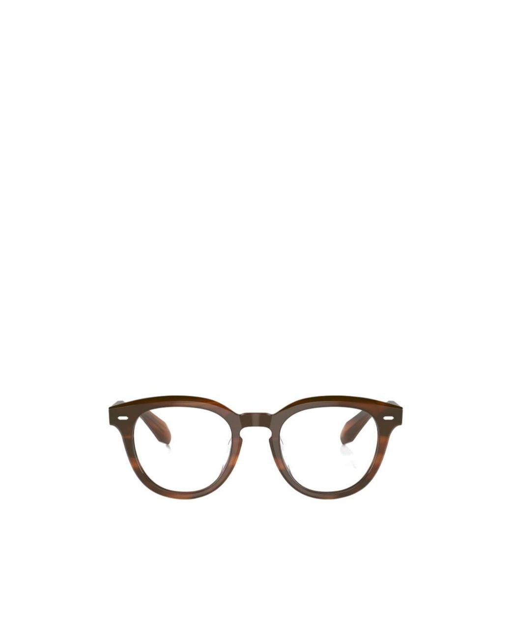 Oliver Peoples White Round-Frame Glasses for men