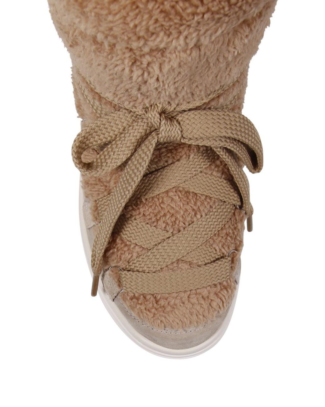 Moncler Natural Lace-Up Snow Boots