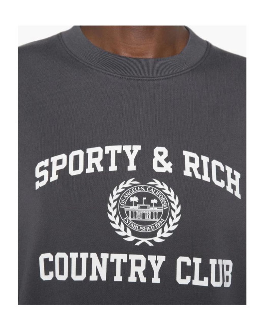 Sporty & Rich Gray Long-Sleeved Sweatshirt