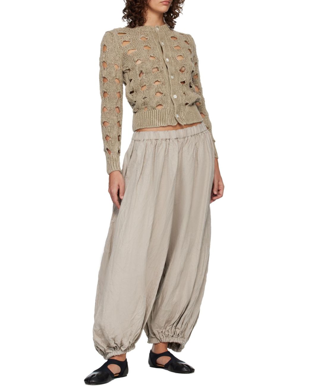Comme des Garçons Gray Crew Neck Long-Sleeved Knitwear