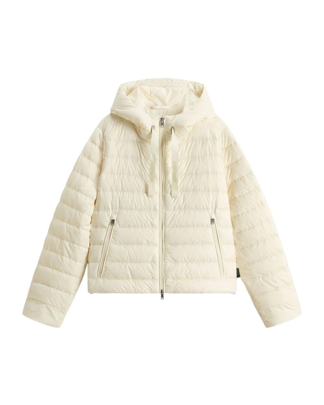 Woolrich Natural Nylon Short Down Jacket