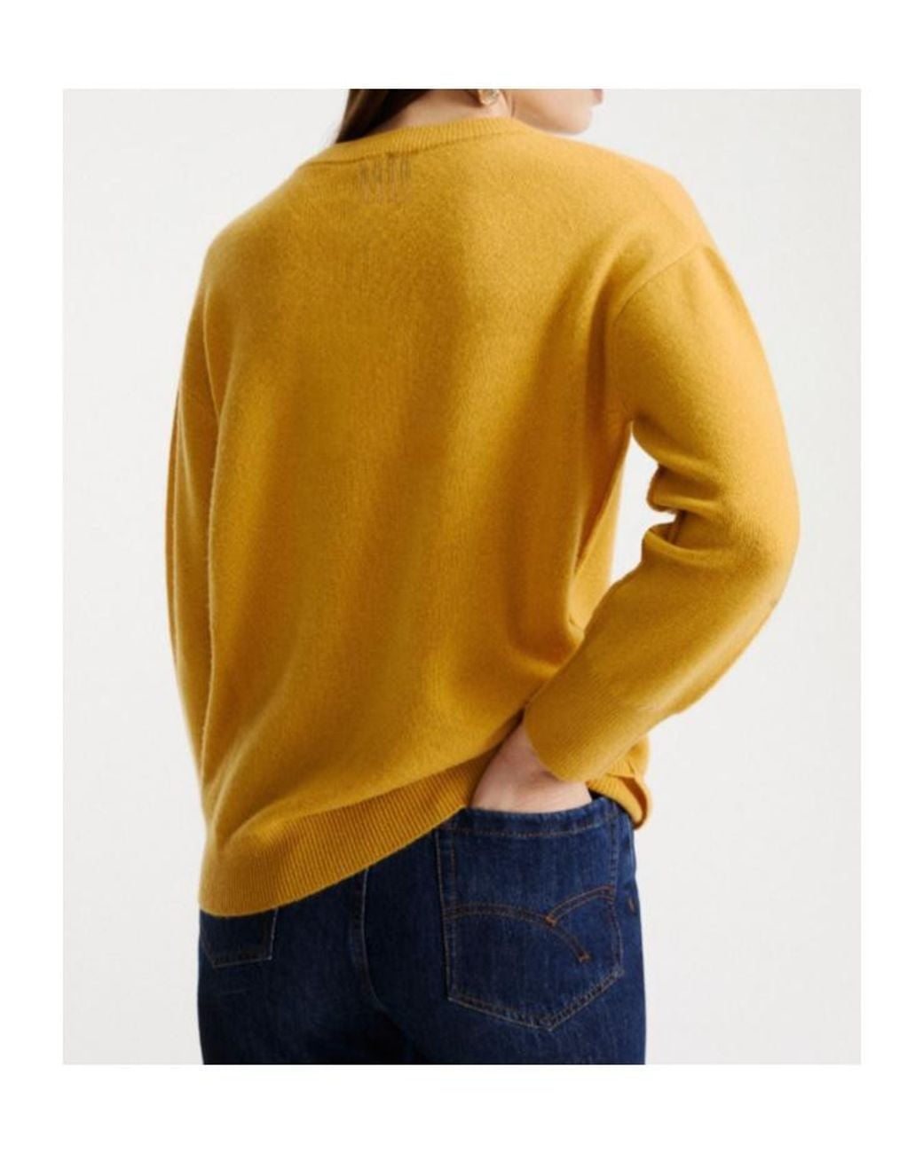 Marella Yellow Cashmere And Wool Crew-Neck Jumper