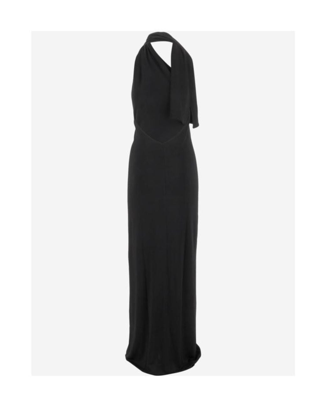 Khaite Black Roza Draped Maxi Dress