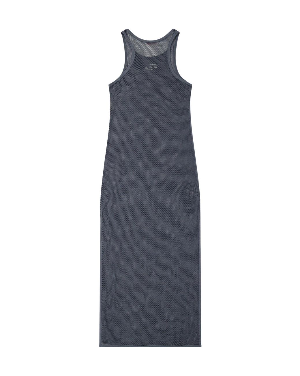 DIESEL Blue Mesh Racerback Tank Midi Dress