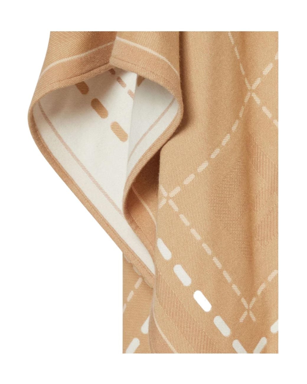 Fendi Natural Ff Jacquard Checked Poncho