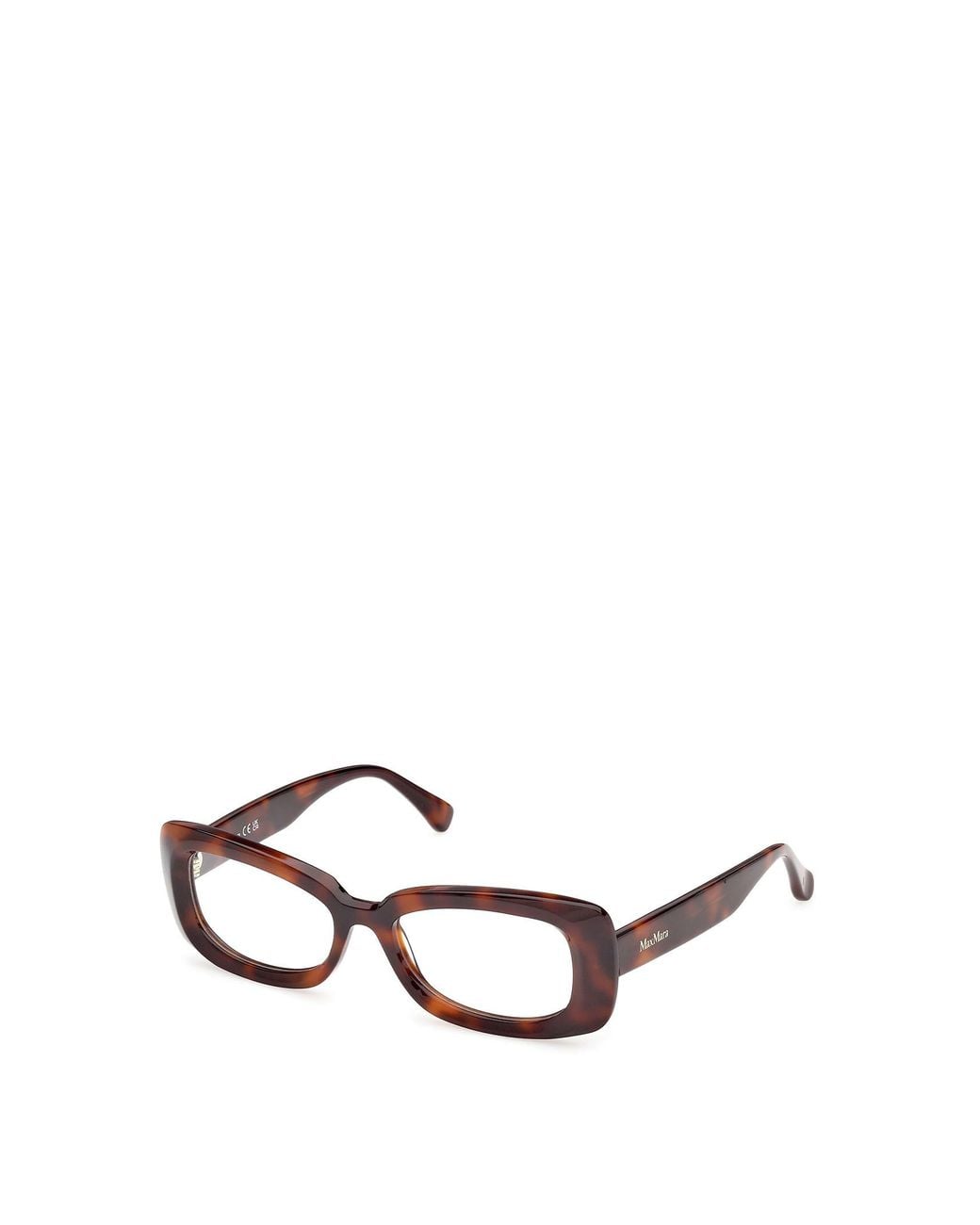 Max Mara White Rectangular Frame Glasses