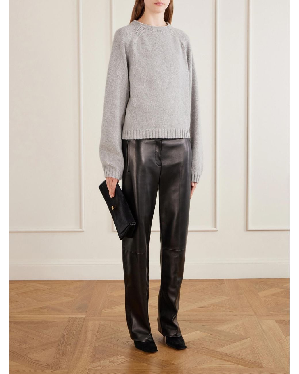 Khaite Gray Cashmere Sweater