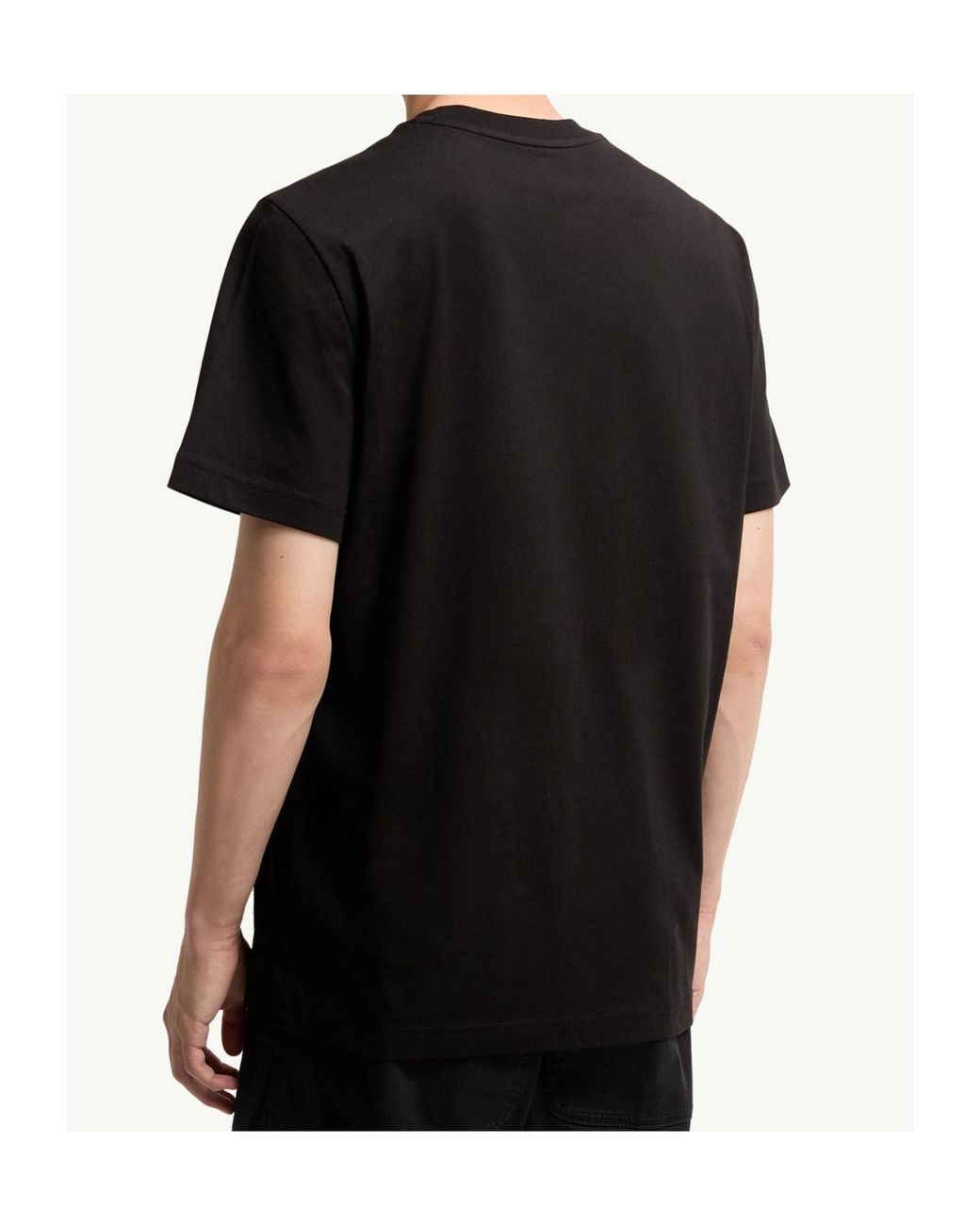 Moncler Black Logo Patch Crewneck T-Shirt for men