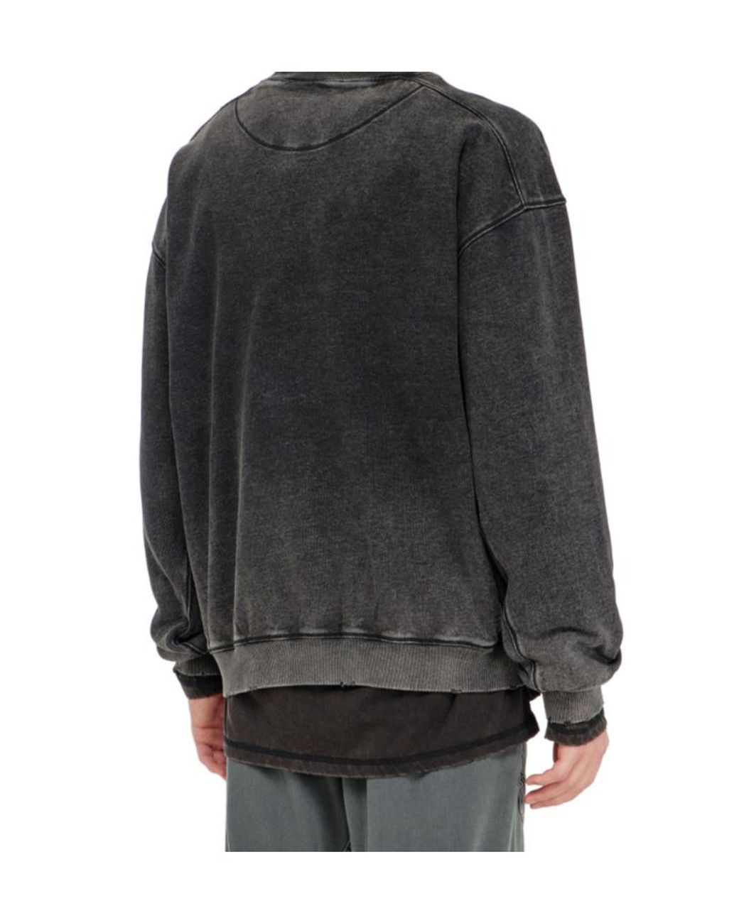 DIESEL Gray Crox Faded Sweatshirt for men