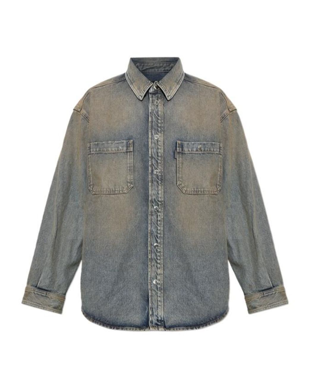Haikure Gray Nelson Oversized Denim Shirt for men