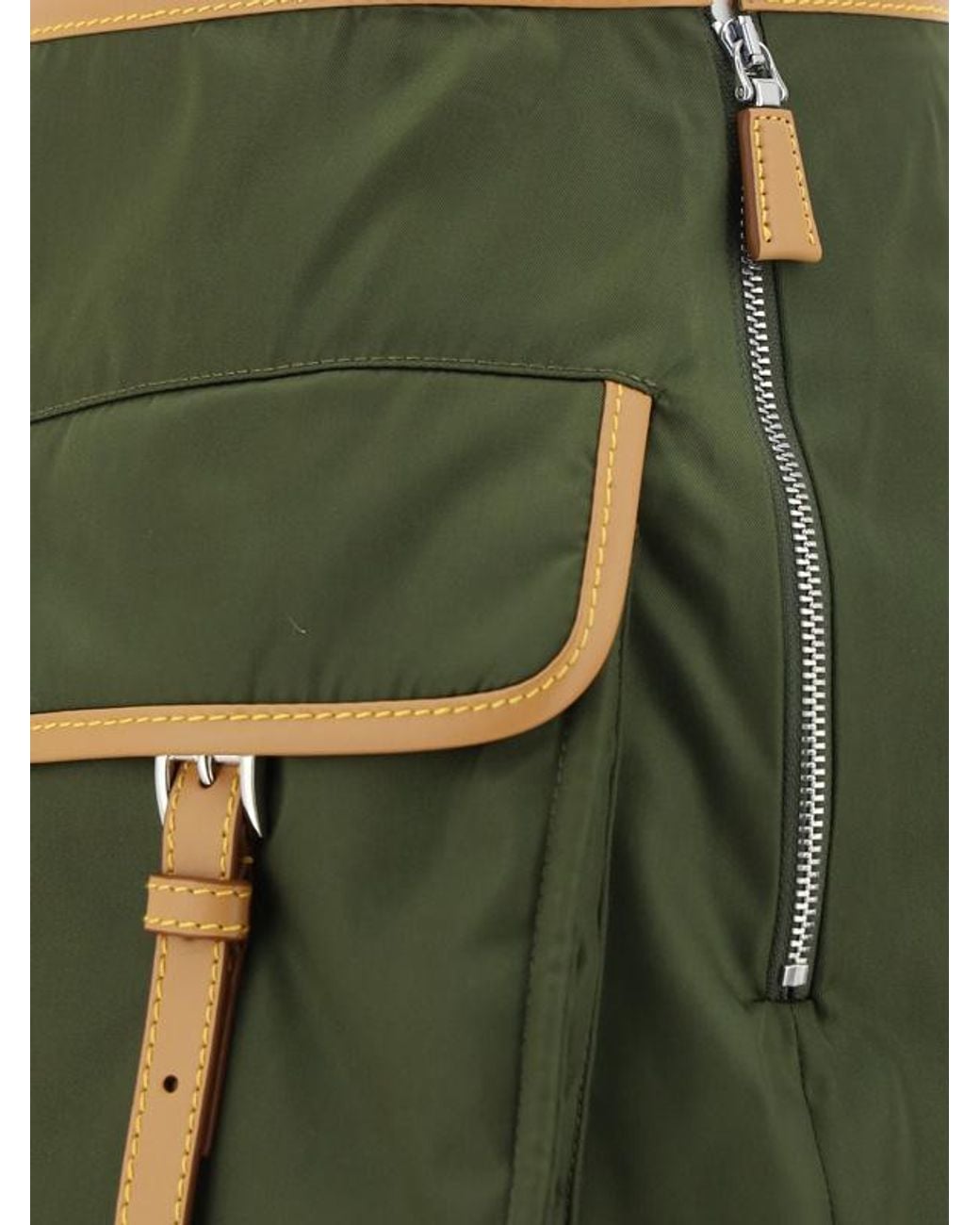 Prada Green Logo Patch Pocket-Detailed Mini Skirt