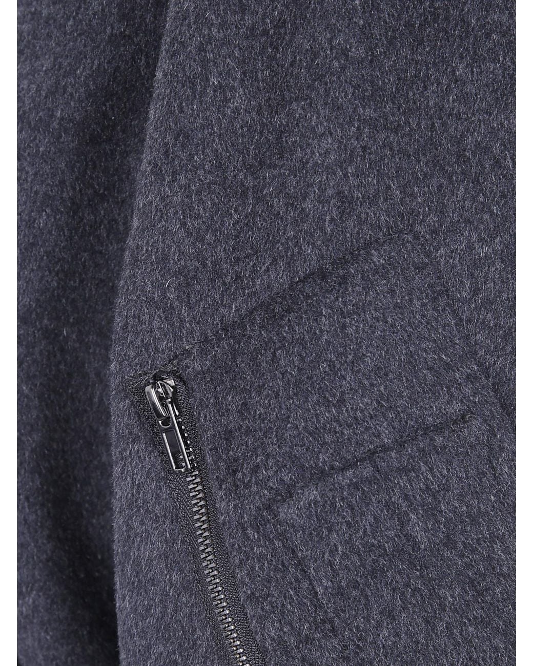 Semicouture Blue Zip-Up Bomber Jacket