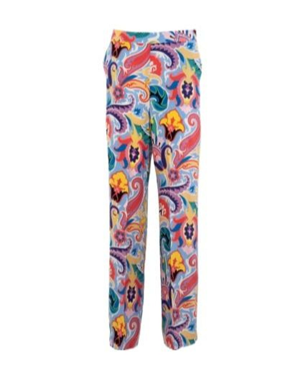 Etro Red Floral-Print Trousers