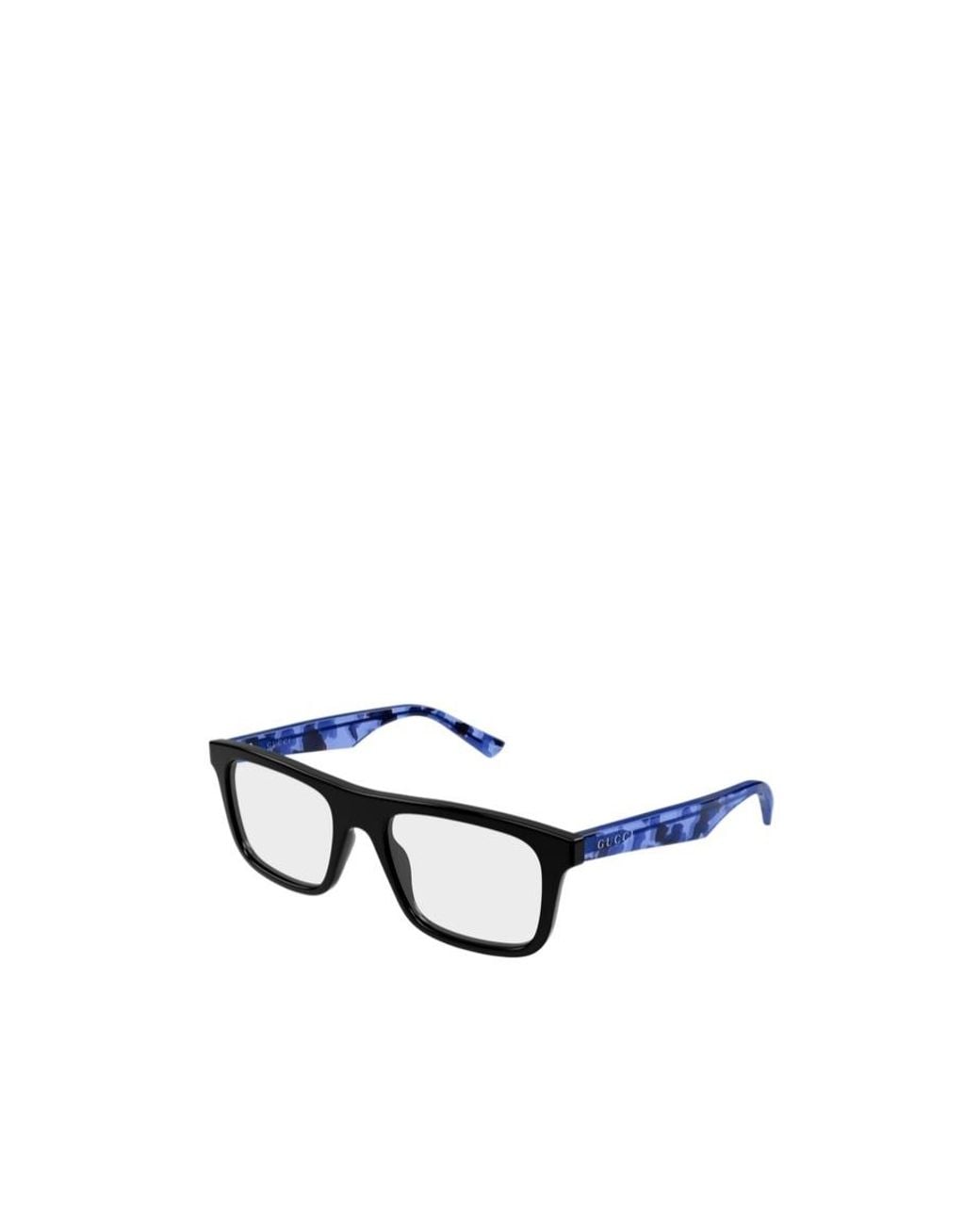 Gucci White Eyewear Square Frame Glasses for men