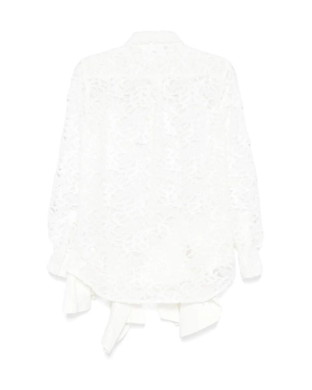 Comme des Garçons White Guipure-Lace Shirt