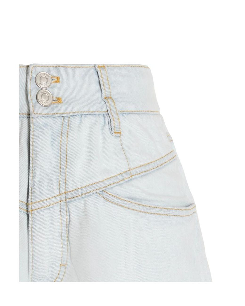 KENZO Blue Turned-Up Hem Denim Shorts
