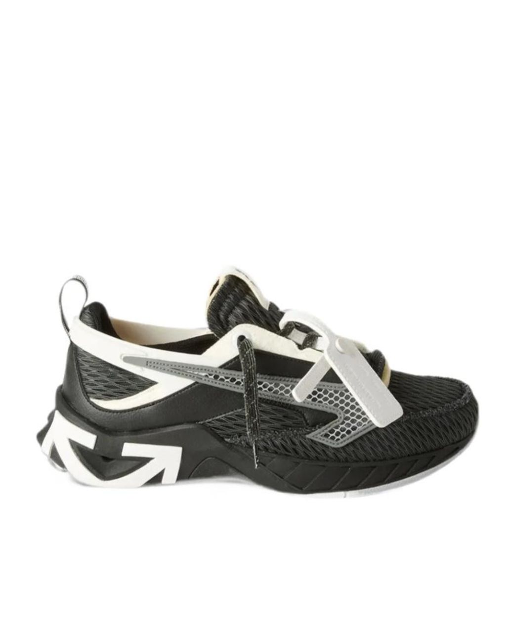 Off-White c/o Virgil Abloh Black Panelled Lace-Up Sneakers for men