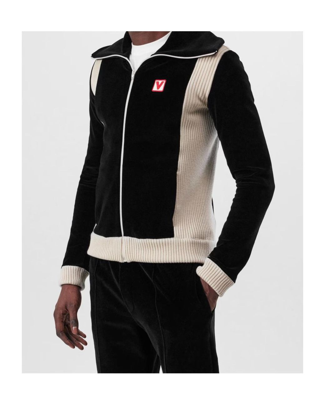 Valentino Black Logo Zip-Up Jacket for men